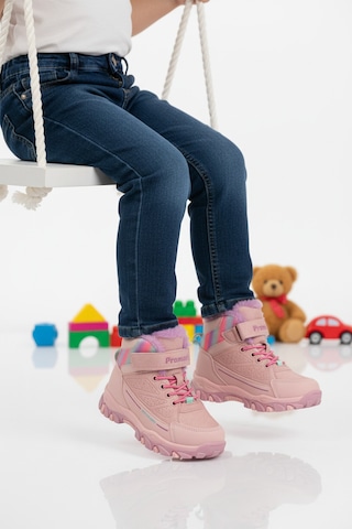 Ayakmod Pembe Kürklü Kaymaz Cırtlı Kız Çocuk Bot 2082 P Pembe