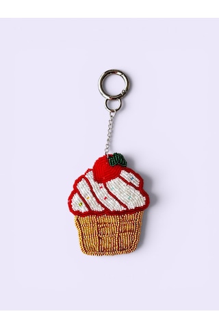 Cupcake Charmı El İşlemeli Boncuk Detaylı Charm
