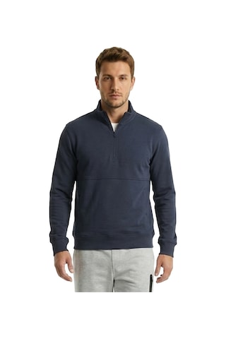 Sportive Nolan Zip Neck Erkek Antrasit Günlük Stil Sweatshirt 26ye0004-kgrı Gri