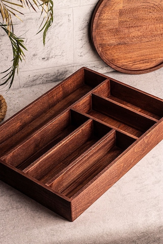 Snippy Holdy - Çekmece İçi Kaşıklık Kepçelik Düzenleyici 6 Bölmeli Çekmecelik Ahşap