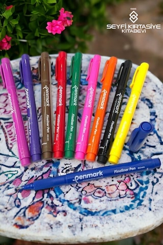 0.6 Mm Japon Uç Fineliner Kalem 10 Renk Türk Malı Diğer