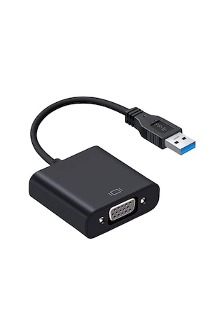 Lunatic 5649 Usb 3.0 To Vga Çevirici Dönüştürücü Adaptor Monitör Kablosu Usb 3.0 Portunuz Varsa 1080p Ye Kadar Yüksek Çözünürlükte Görüntü Aktarımı Sağlayabilirsiniz