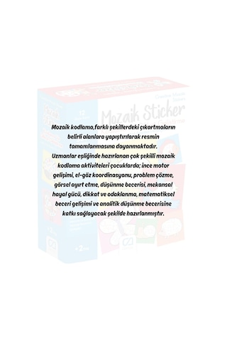 Ca Games Mozaik Sticker 2+ Yaş Çocuklar İçin Eğitici Kodlama Ve Dikkat Geliştirme Etkinlik Oyunu, Sm-ca-oyun-mozaıkstıcker-5267 Abanoz
