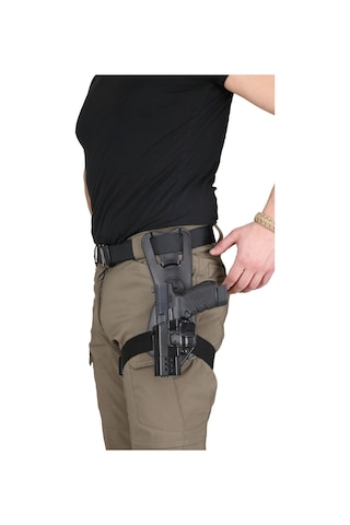 Black Grips Sarsılmaz Sar9 & Sar9 Mete Sol El Uyumlu Polimer Kılıf + Alçak Taşıma Aparat // Siyah Siyah