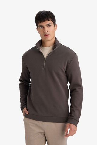 Defacto Regular Fıt Dik Yaka Sweatshirt F9855ax26spar212 Antrasit-ar212