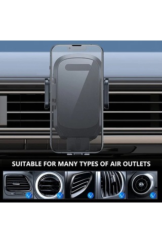 Primepickings 360 Derece Dönebilir Black Araç Havalandırma Telefon Tutucu Telefonunuzu Kolayca Monte Edin