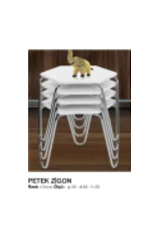 Zigon Osm Petek Model Metal Nikelaj V Ayak Beyaz Tabla Itinalı Pa