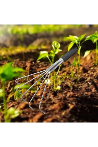 Homyl Bahçe El Tırmık Aracı Çim Toprak Sap-uzunluğu-17cm