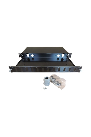 12 Port 1u 19" Fiber Optik Patch Panel