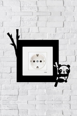Panda Tasarım Priz Çerçevesi İç Ölçü 8,4x8,4 Cm Dekoratif Priz - Anahtar Çerçevesi