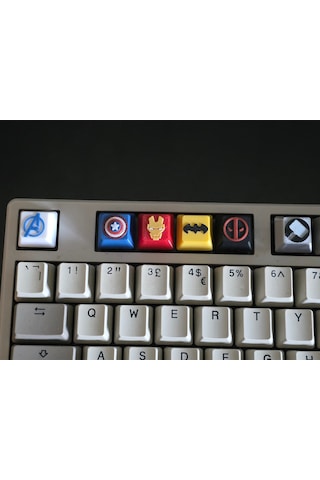 Avengers Süper Kahramanlar Logolu Renkli Mekanik Klavye Tuş Takımı