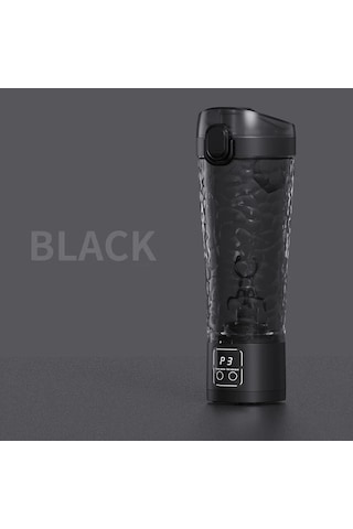 Dream011 Siyah Vintage Otomatik Karıştırıcılı Digital Bardak, Usb Şarjlı 1300mah Seyahat Termosu