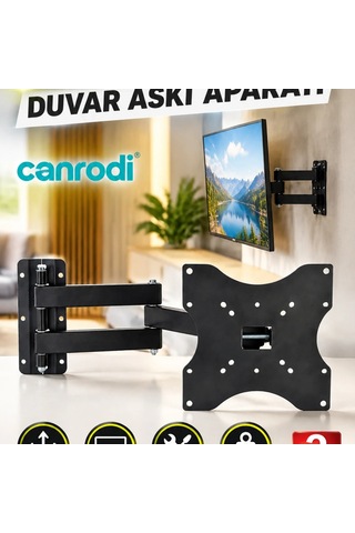 Hareketli Vesa Uyumlu Led Ve Lcd Tv Duvar Askı Aparatı Kolay Montaj