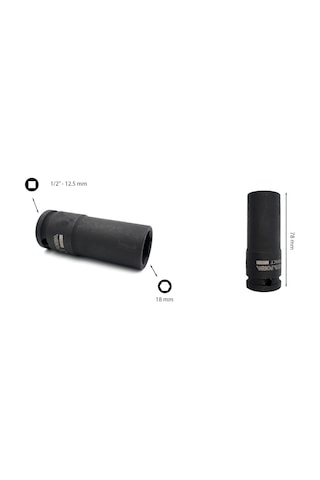 Ceta Form 18 mm 1/2” 6 Köşe Derin Havalı Lokma Anahtar C64-H18