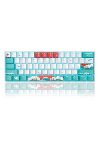Magegee Star61 Waves %60 Hot-swap Mekanik Beyaz Gaming Klavye