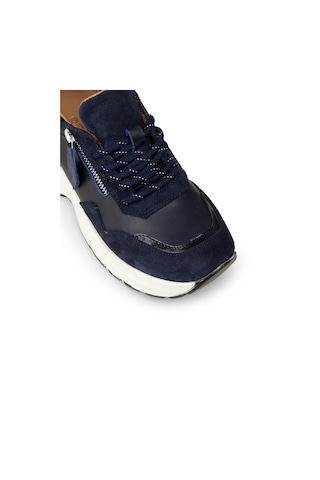 Deery Kadın Hakiki Süet Lacivert Dolgu Topuk Sneaker - M9147zlcvc01