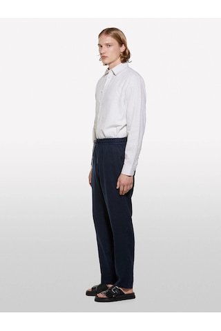 Sisley Keten Karışımlı Çizgili Regular Fit Gömlek Erkek Kahve Gömlek - 325p51fcsq03g
