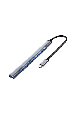 Type-C to 6xUSB 2.0 1xUSB 3.0 Port Çoğaltıcı Hub 7in1 OTG Adaptör - AL3576