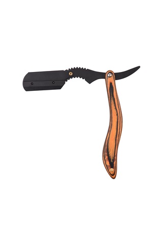 Yifomall Erkekler İçin Paslanmaz Çelik Tıraş Bıçağı - Ahşap Saplı Manuel Sakal Traş Aleti, Bıçaksız 1 Saat