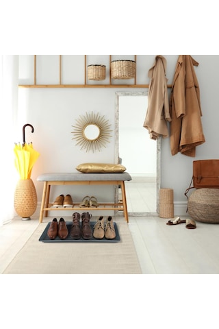 Ayakkabı Tepsisi Gri, 70X35 Cm Saksı Altlığı Gri