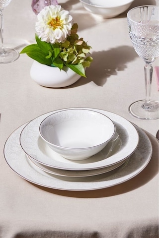 Karaca Elegance Bone Nola 24 Parça 6 Kişilik Yemek Takımı