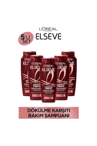 5'li Elseve Komple Direnç Dökülme Karşıtı Bakım Şampuanı 300 Ml pkt5kompledirencdkset-10627 Dökülen