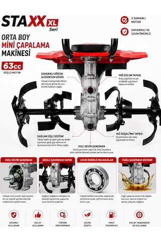 Staxx Power ST63MT Xlpro Bahçe Çapa Makinesi