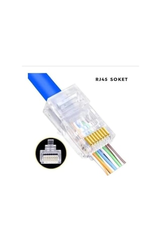 Yeni Nesil Rj45 Cat 6 Konnektör 200lü Paket 1. Sınıf Kalite