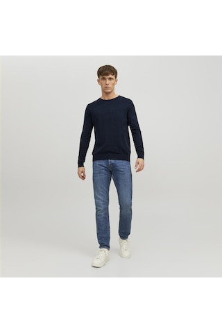 Jack & Jones Erkek Bisiklet Yaka Triko Kazak - Emil - 12208364 Çok Renkli