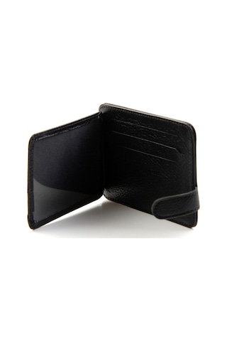 Bambi Siyah Leather Erkek Kartlık A08592376203 Siyah
