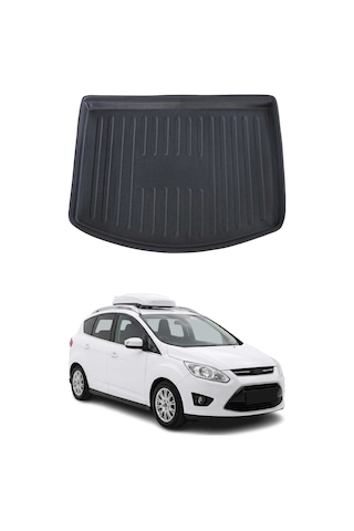 Ford C-max 5 Koltuklu 2011+ Uyumlu Araca Özel Kauçuk Tpe Bagaj Havuzu Siyah