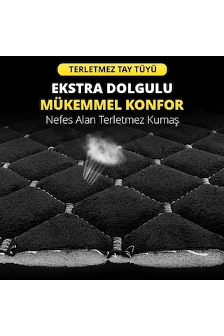 Tay Tüyü Cepli & Terletmez Sırtlı Oto Koltuk Minder Seti - Koltuk Koruma Kılıfı - Ön Ve Arka Koltuk Minder Set Bej