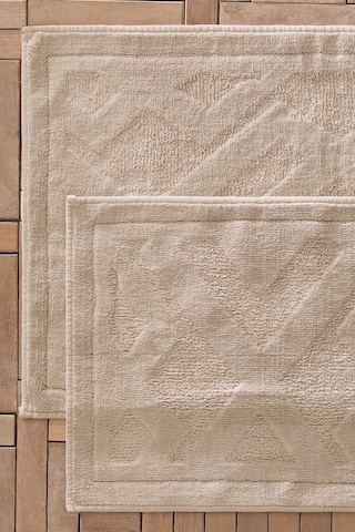 Yataş Bedding Milo Banyo Paspası Seti - Bej (50x60 cm + 60x100 cm) Bej