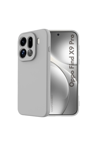 Oppo Find X9 Pro Uyumlu Silikon Kılıf - Pastel Renk Tonu Kamera Korumalı Esnek Kapak - Gri