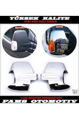 Ford Transit Mk8 Krom Ayna Kapağı 2 Parça 2013 Ve Üzeri P.çelik