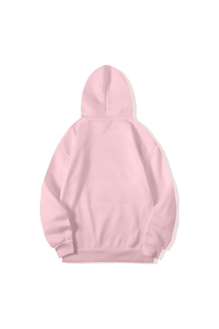 Brz Collection Unisex Oversize - Cars - Mcqueen & Tow Mater Best Friends Hoodie Açık Pembe Açık Pembe