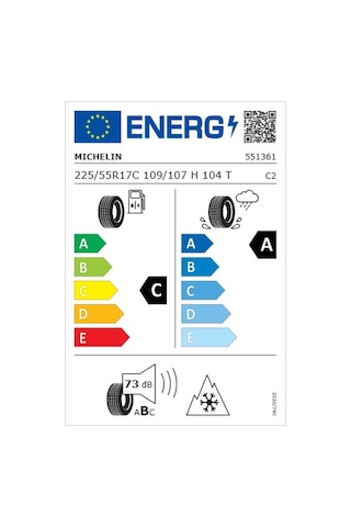 Michelin 225/55R17C 109/107H 104T Agilis Crossclimate Dört Mevsim Lastiği 2025