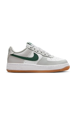 Nike Air Force 1 Af1 Gs Leather Unisex Sneaker Green Swoosh Hakiki Deri Günlük Spor Ayakkabı Beyaz Açık Yeşil Yeşil