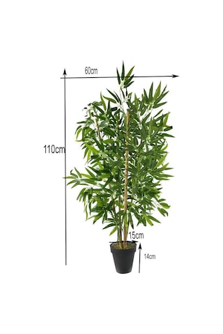 Yapay Ağaç 4 Gövdeli Bambu Ağacı 110Cm 1.Kalite Yapay Çiçek