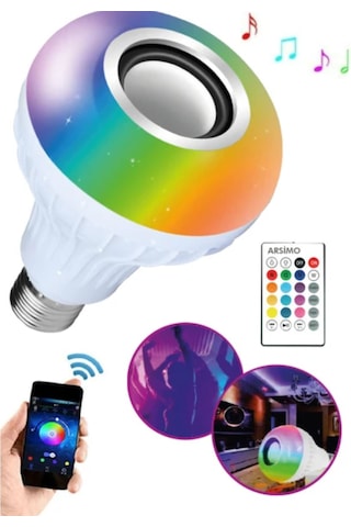Led Hightek Gece Lambası Bluetooth Hoparlör Rgb Ledli Lamba Kuman