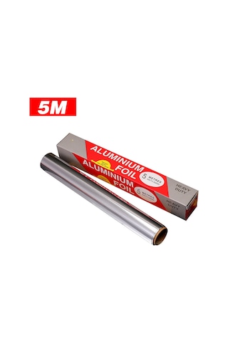 Jeemson Ev İçi Alüminyum Folyo: 5m X 30cm 10 Mikron Kalın, Barbekü, Fırın, Pişirme Ve Gıda Saklama İçin Tek Kullandım Gereç Çok Renkli
