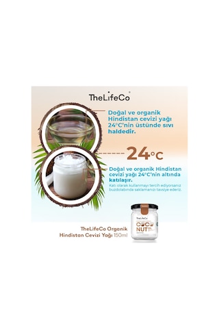 The LifeCo Organik Hindistan Cevizi Yağı 150 ML