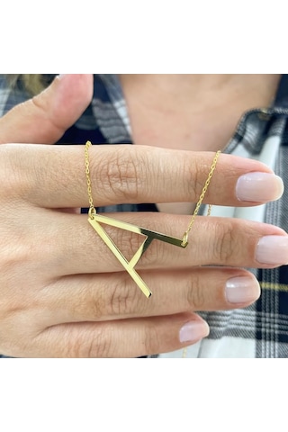 Simurg Jewellery Altın Kaplama Gümüş A Kolye