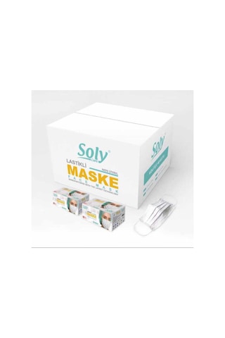 Soly Care 3 Katlı Telli Ultrasonic Cerrahi Maske 150 Adet