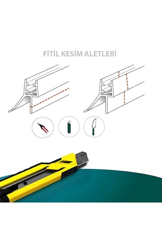Ayrıntıshop Duşakabin Alt Suluk Çift Tırnaklı Fitil 4-6mm Şeffaf