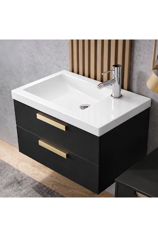 Turavit İda Dikdörtgen Etajer Uyumlu Beyaz Lavabo 28x45 Cm Id0703 Beyaz