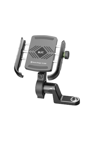 Motosiklet Gidon Ve Ayna Bağlantılı Motor Ve Bisiklet Uyumlu Telefon Tutucu 12-24w Hızlı Şarj - 9026988009317ynt
