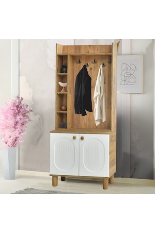 Lidya Portmanto Askılıklı - Atlantik Çam - Beyaz Atlantik Çam - Beyaz