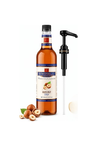 Simonelli Fındık Hazelnut Aromalı Kahve ve Kokteyl Şurubu 700 ML + Pompa