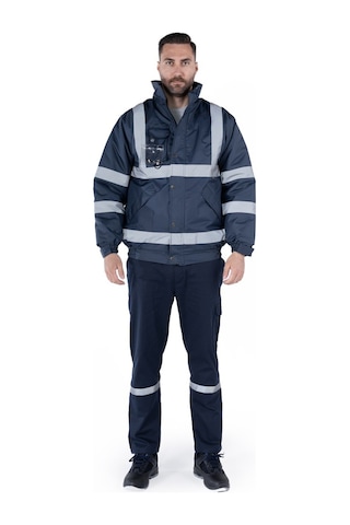 Hi-vis İş Montu Lacivert